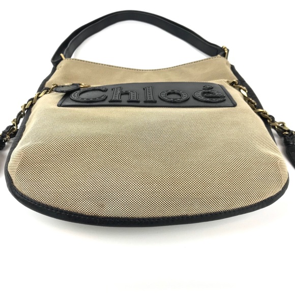 Extra Photos {Chloe} Haley Tan Canvas Leather Bag - Picture 4 of 8